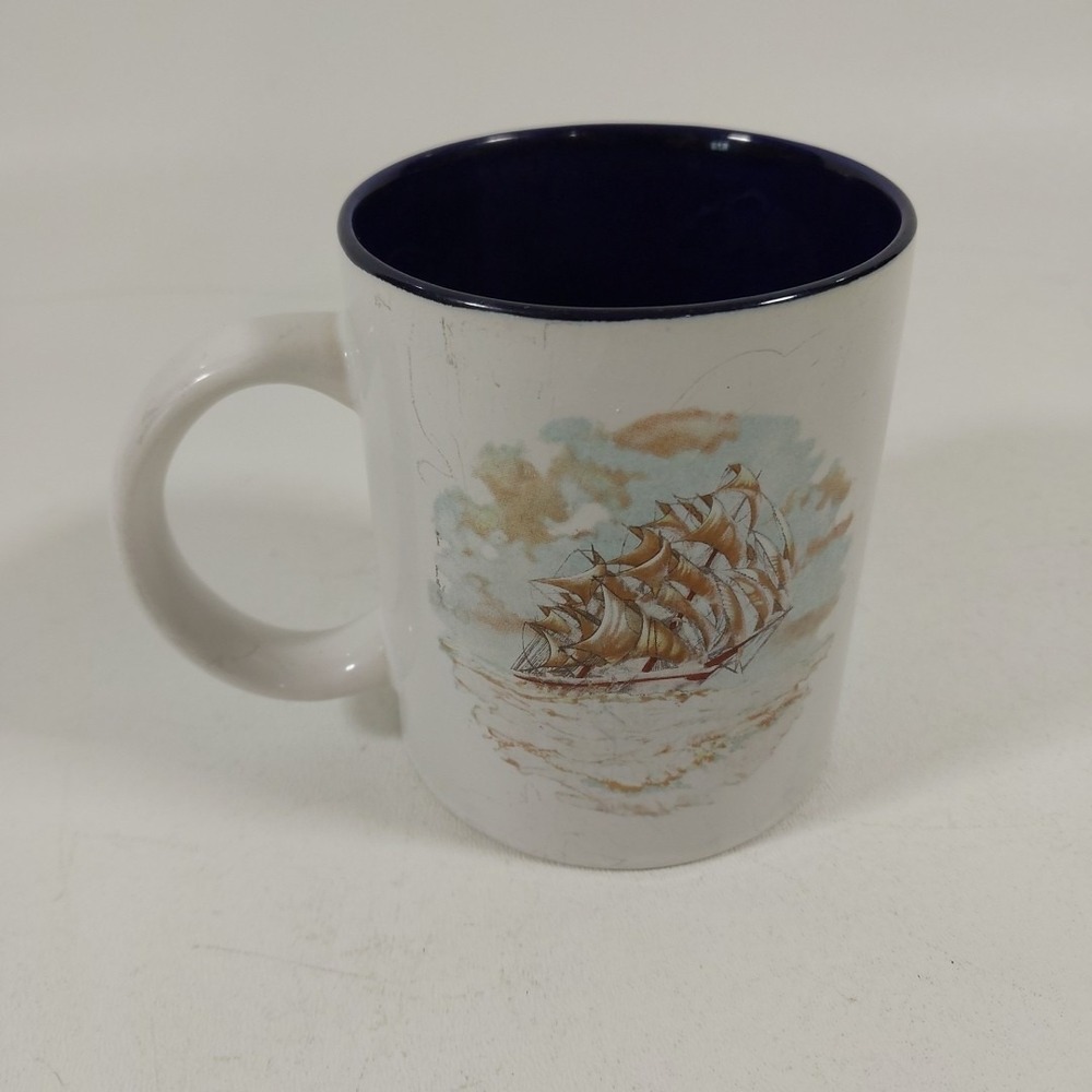 Vintage Ship Coffee Mug‎ Sailing Ocean Vessel Banana Appeal Atlanta Georgia